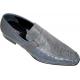 Mauri 8774 Electric Blue/White Genuine Crocodile And Mauri Embossed Nappa Leather Casual Sneakers With Silver Mauri Crocodile Head